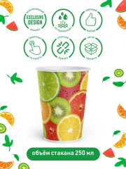 Набор стаканов одноразовых «Фруктовый микс» - Фото 1