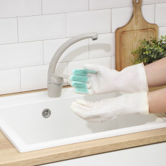 Перчатки хозяйственные с щётками - Фото 1