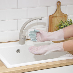 Перчатки хозяйственные с щётками - Фото 1