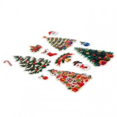 Наклейки декоративные объемные «Новогодние ёлочки» - Фото 2