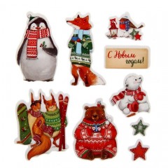 Наклейки декоративные объемные «Снежные истории» - Фото 3