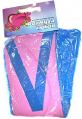 Мочалка для тела вязаная «Формула любви» - Фото 1