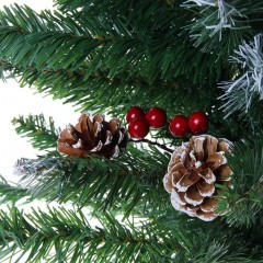 Ёлка с инеем и ягодками (1577 веток, металлическая подставка) - Фото 2