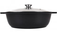 Жаровня литая со стеклянной крышкой - Фото 1