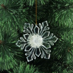 Игрушка световая «Снежинка ледяная» (батарейки в комплекте) на подставке и присоске 10 см - Фото 3