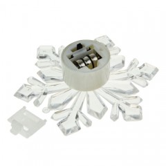 Игрушка световая «Снежинка ледяная» (батарейки в комплекте) на подставке и присоске 10 см - Фото 2