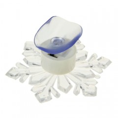 Игрушка световая «Снежинка ледяная» (батарейки в комплекте) на подставке и присоске 10 см - Фото 1