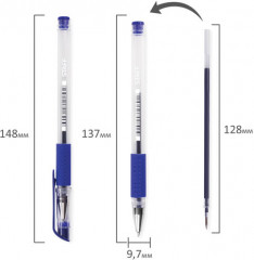 Набор ручек гелевых с резиновым грипом - Фото 2