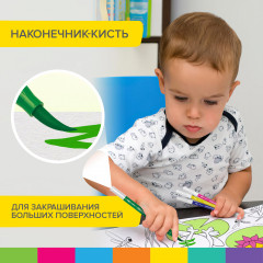 Набор фломастеров двусторонних с кистью - Фото 5