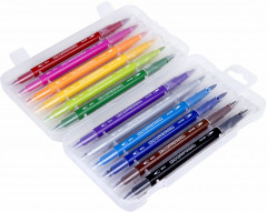 Набор фломастеров двусторонних с кистью - Фото 14