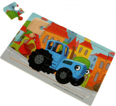 Пазл деревянный «Синий трактор» - Фото 1