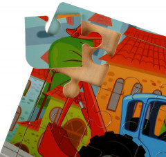 Пазл деревянный «Синий трактор» - Фото 2