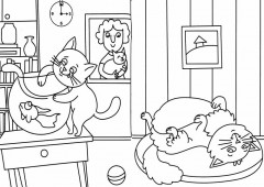 Котята и щенята. Раскраска - Фото 1