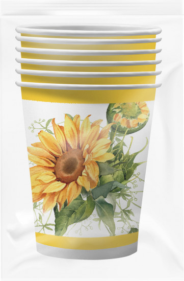 Набор стаканов бумажных «Подсолнухи»