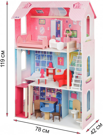 Дом кукольный с мебелью «Муза»