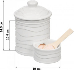 Банка для сыпучих продуктов с ложкой «Айсберг волны» - Фото 1