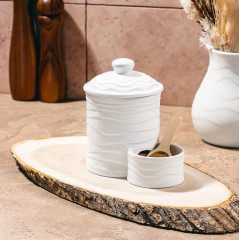 Банка для сыпучих продуктов с ложкой «Айсберг волны» - Фото 6