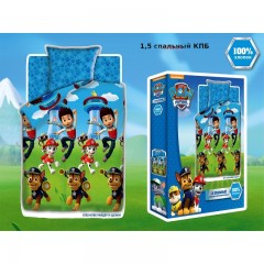 Комплект постельного белья «Райдер и щенки» (1,5-спальное, хлопок, 1 наволочка 70×70) - Фото 1