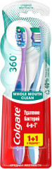 Щетка зубная антибактериальная средней жесткости «360 Суперчистота всей полости рта» - Фото 1
