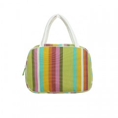 Косметичка банная на молнии «Полоски», 1 отдел, зелёный - Фото 1