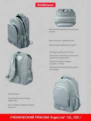 Рюкзак ученический «ErgoLine» - Фото 6