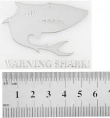 Шильдик «Warning Shark» - Фото 2