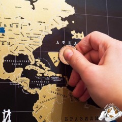 Карта мира «True map», черная - Фото 8