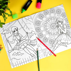 Раскраска «Девочка с косичками» - Фото 1