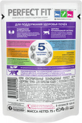 Корм для взрослых кошек с лососем в соусе «Поддержание здоровья почек» - Фото 1