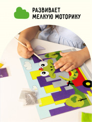 Аппликация из песка и блёсток «Змейка» - Фото 4