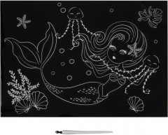 Гравюра с мультицветной основой «Русалка» - Фото 1