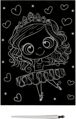 Гравюра с мультицветной основой «Балерина» - Фото 1