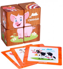 Набор кубиков «Домашние животные» - Фото 1