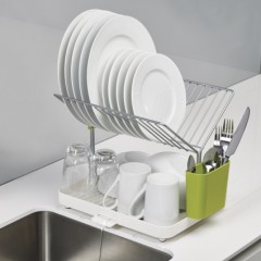 Сушилка для посуды и столовых приборов 2-уровневая со сливом Y-rack, белый - Фото 3