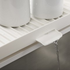 Сушилка для посуды и столовых приборов 2-уровневая со сливом Y-rack, белый - Фото 1