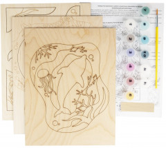 Набор для росписи по дереву «Дельфины» - Фото 1