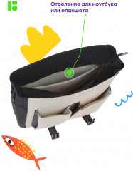 Рюкзак-сумка «Square black» - Фото 4