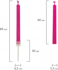 Набор свечей для торта с цветным пламенем - Фото 2