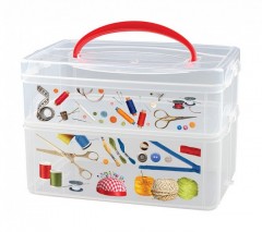 Коробка «Multi Box», универсальная, с ручкой и декором, 2 секции - Фото 1