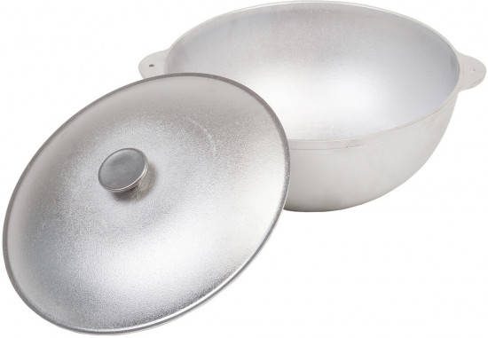 Казан алюминиевый с крышкой