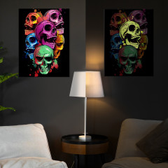 Картина по номерам «Поп Арт черепа» - Фото 1
