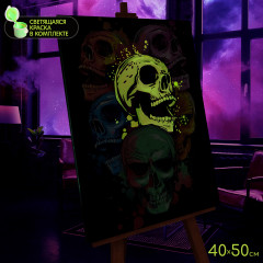 Картина по номерам «Поп Арт черепа» - Фото 2