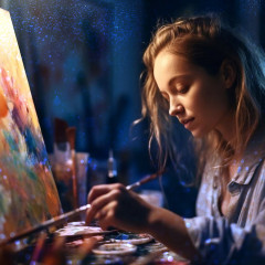 Картина по номерам с кристаллами «Космический кот» - Фото 7