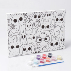 Картина по номерам «Забавные зайчата» - Фото 1