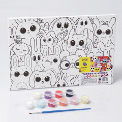 Картина по номерам «Забавные зайчата» - Фото 2