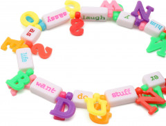 Набор бусин с английскими буквами и словами - Фото 1