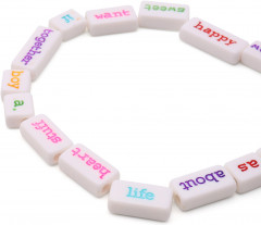 Набор бусин с английскими буквами и словами - Фото 3