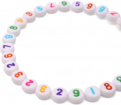 Набор бусин с английскими буквами и цифрами - Фото 3