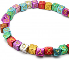 Набор бусин с английскими буквами - Фото 2