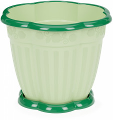 Цветочный горшок «Восторг» (3 л), с поддоном, цвет зеленый - Фото 1